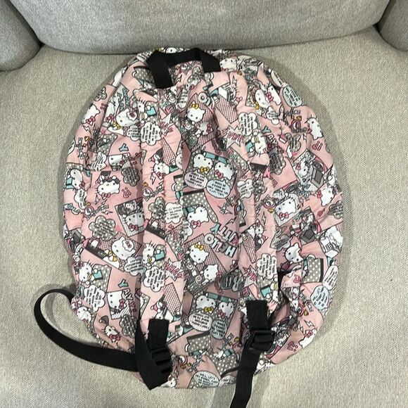 Hello Kitty Backpack Big Zipper Soft Comic Loungefly  Smiles Bag Lightweight